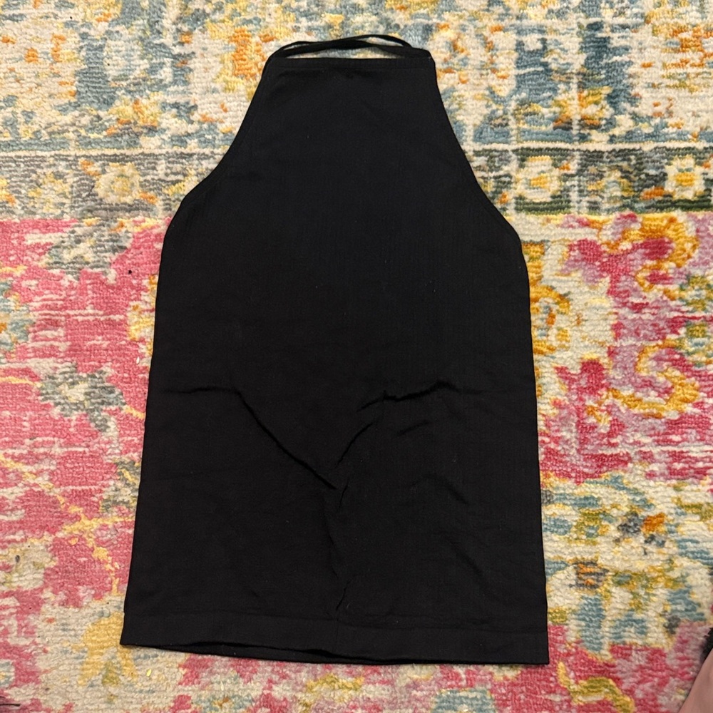 Free People Low Back Black Halter Top